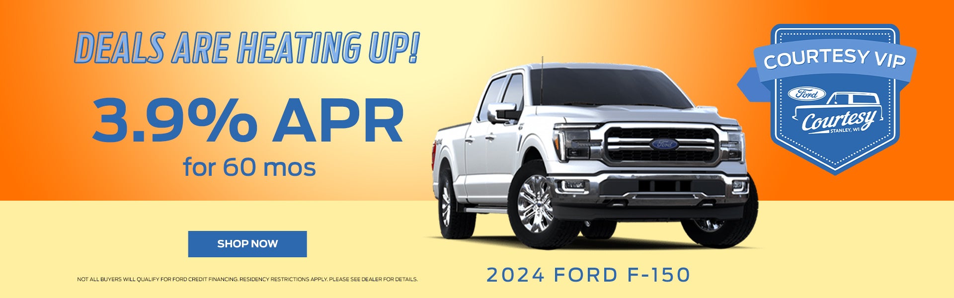 2024 F-150 3.9% APR for 60 mos